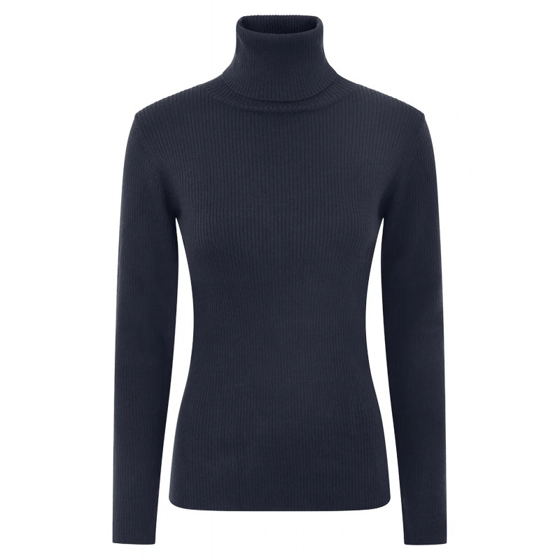 Vero Ribbed Turtleneck Sweater in Merino Wool