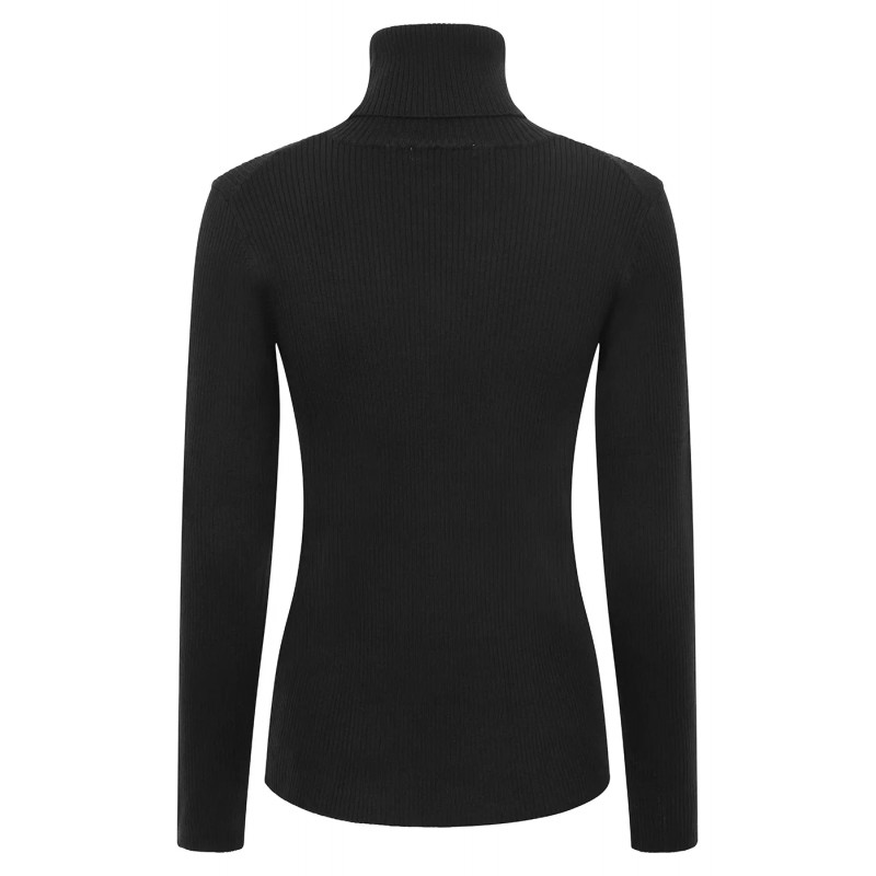 Vero Ribbed Turtleneck Sweater in Merino Wool