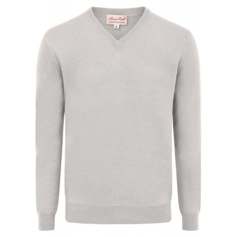 Pull Mat Col V en pure Cachemire Mat
