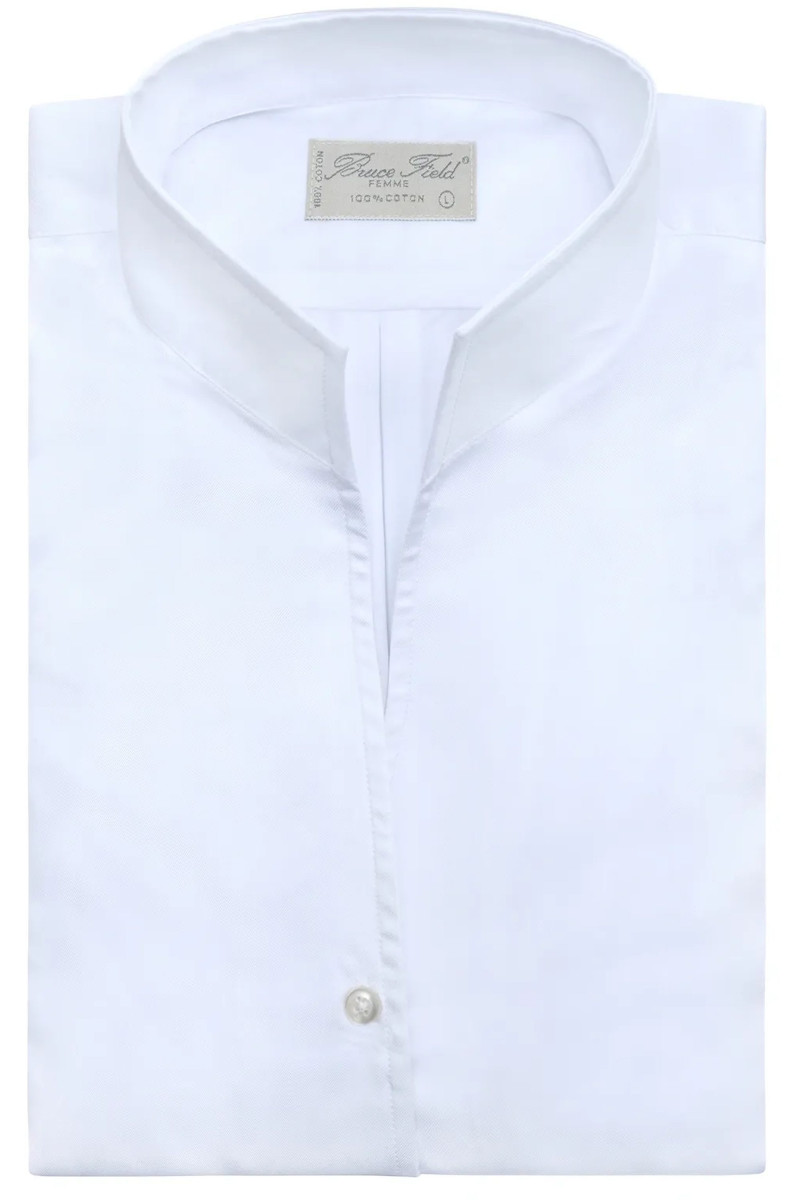 Chemisier Cynthia col montant en pure coton