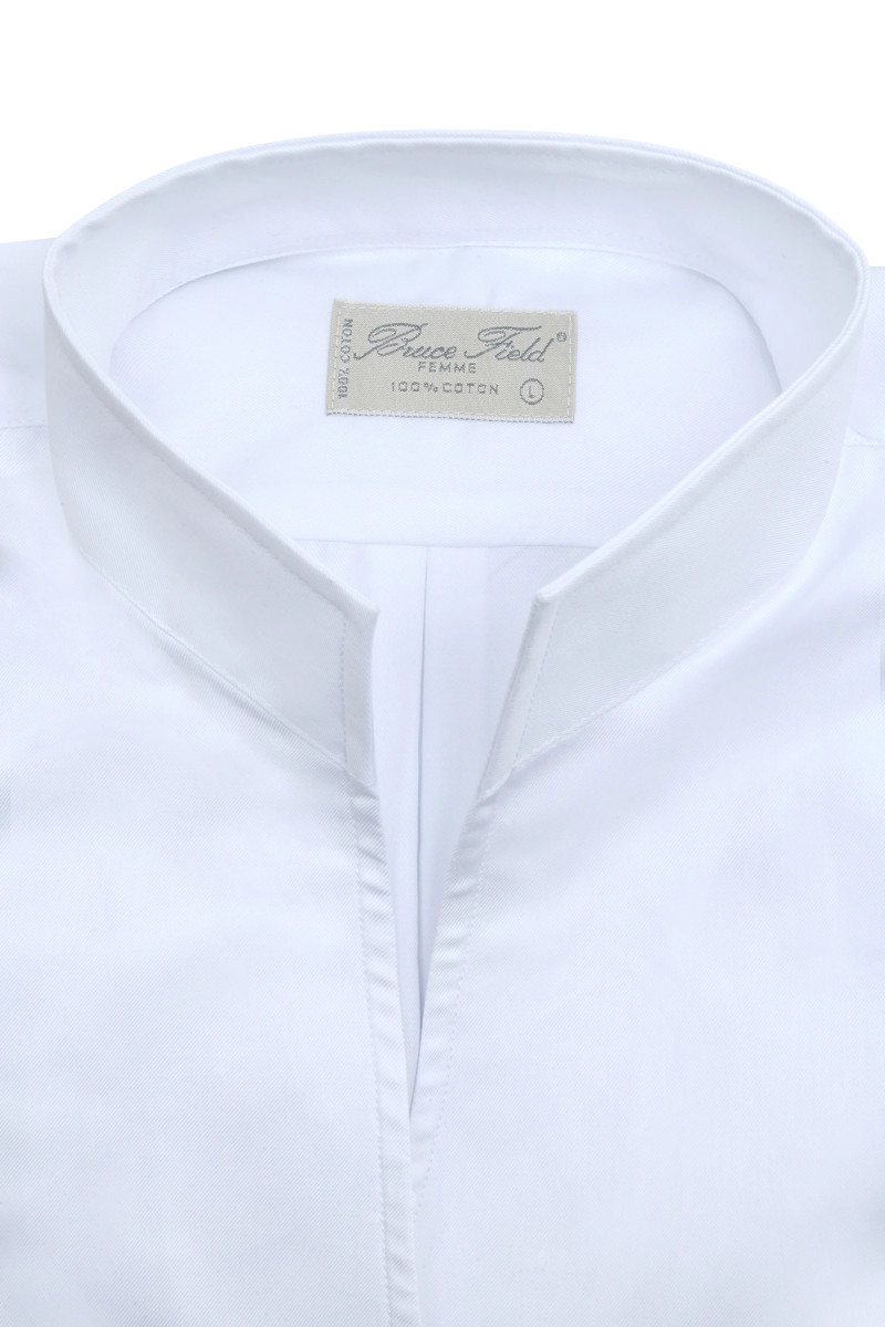 Chemisier Cynthia col montant en pure coton