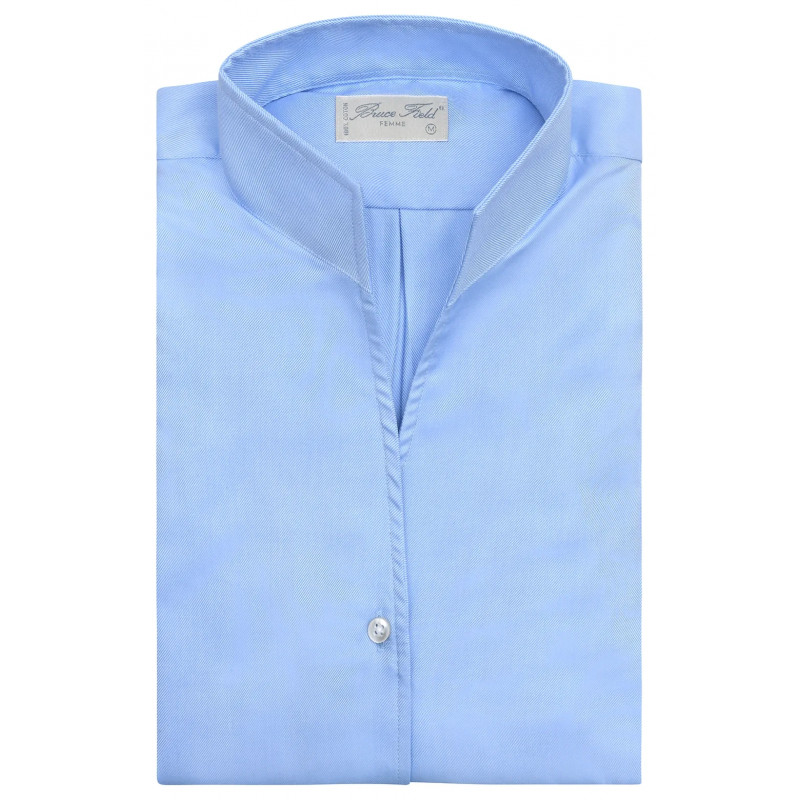 Chemisier Cynthia col montant en pure coton Medici