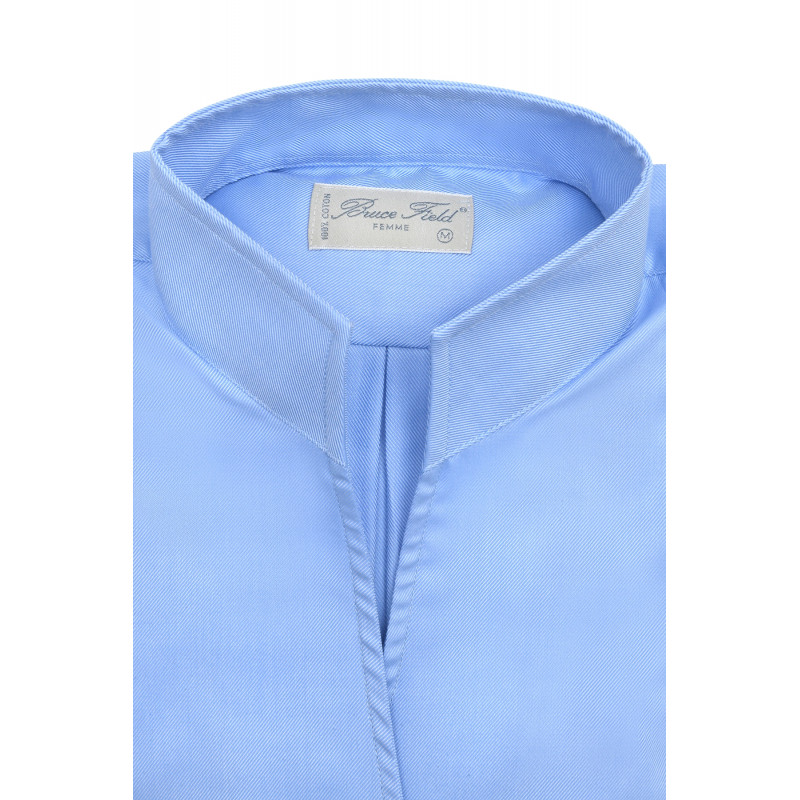 Chemisier Cynthia col montant en pure coton Medici