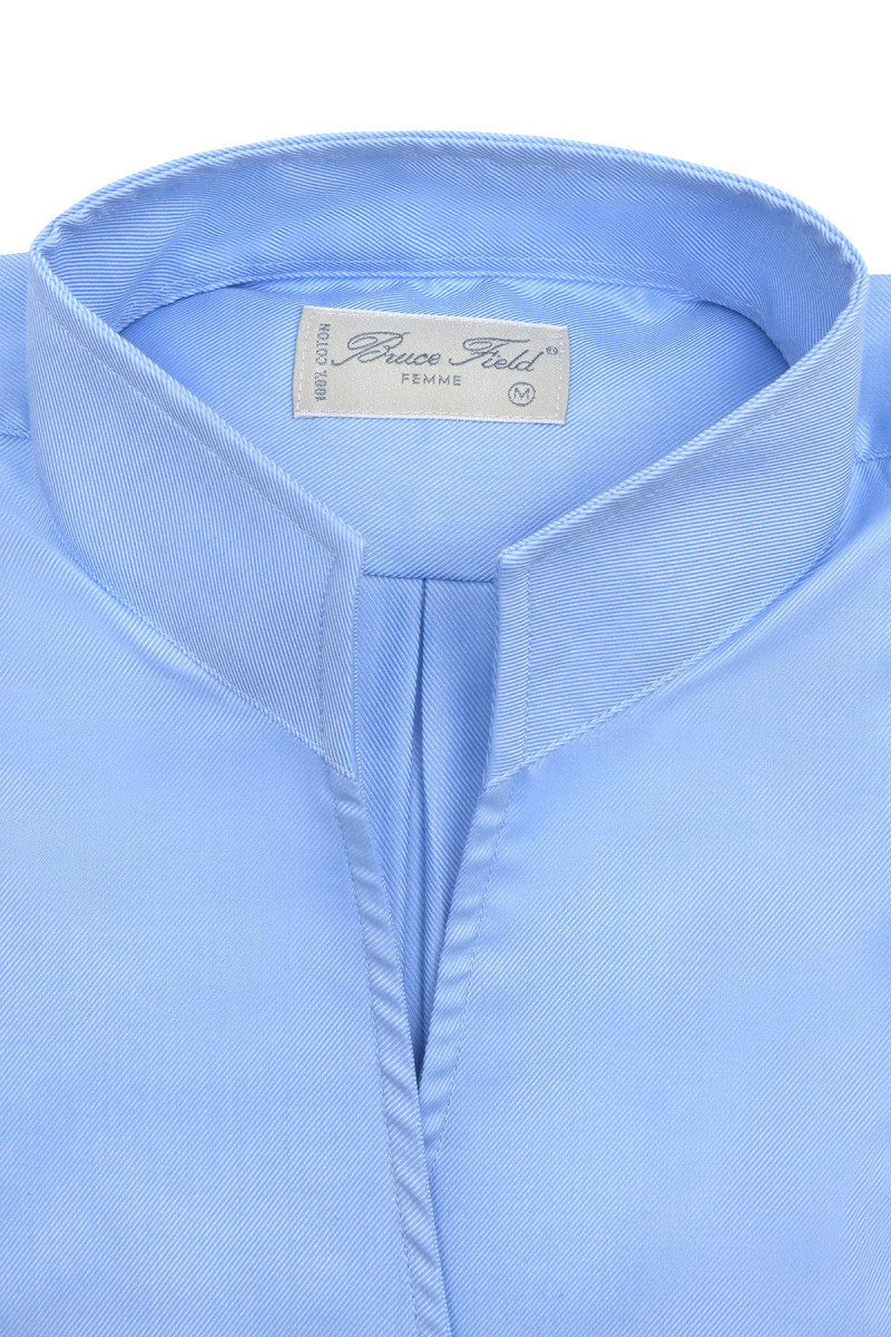 Chemisier Cynthia col montant en pure coton Medici