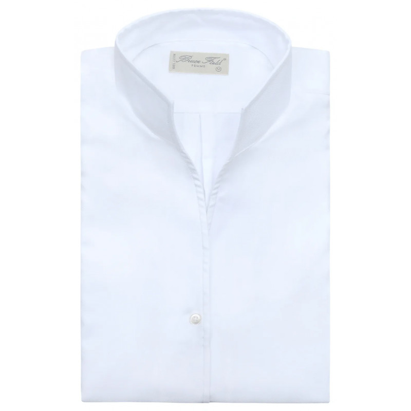 Chemisier Cynthia col montant en pure coton Medici