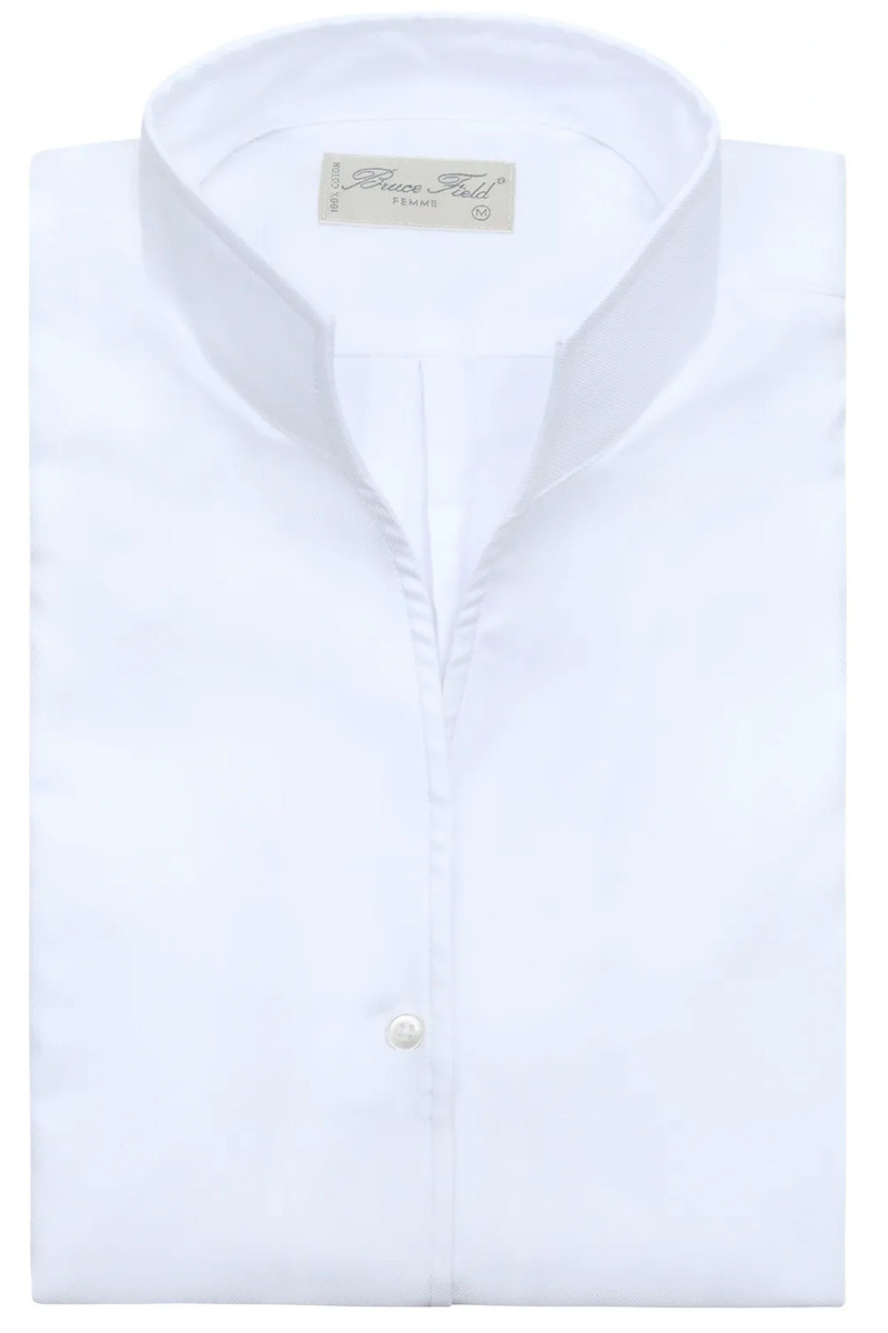 Chemisier Cynthia col montant en pure coton Medici