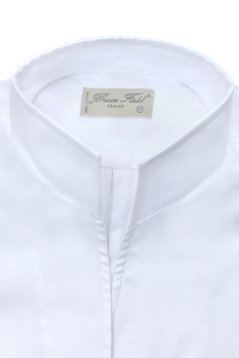 Chemisier Cynthia col montant en pure coton Medici