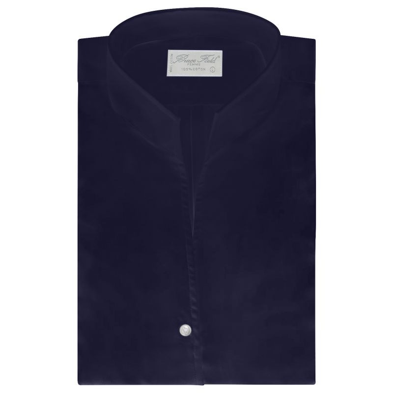 Cynthia Stand-Collar Blouse in Pure Cotton Palma