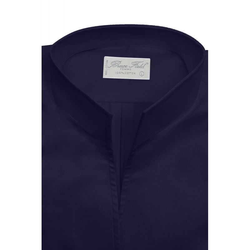 Chemisier Cynthia col montant en pure coton Palma