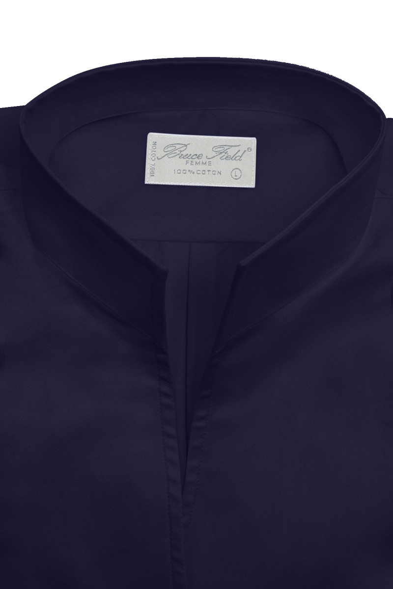 Cynthia Stand-Collar Blouse in Pure Cotton Palma