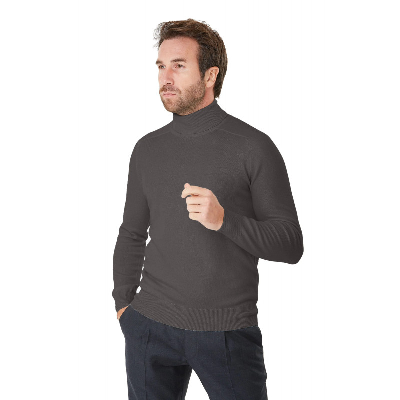 Pull laine cachemire col roulé jauge 12 Manu