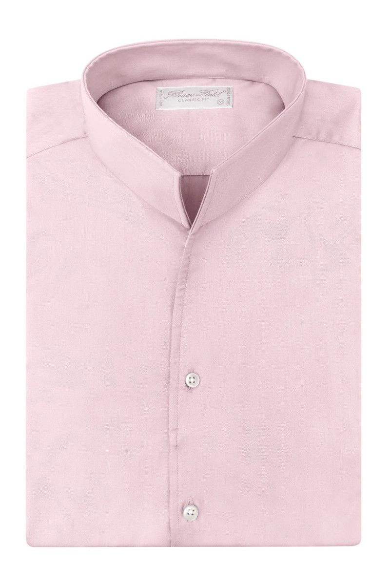 Chemise Aldo coupe droite à col montant en pur coton Palma