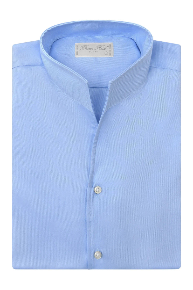 Chemise Brian cintrée à col montant en pur coton Medici
