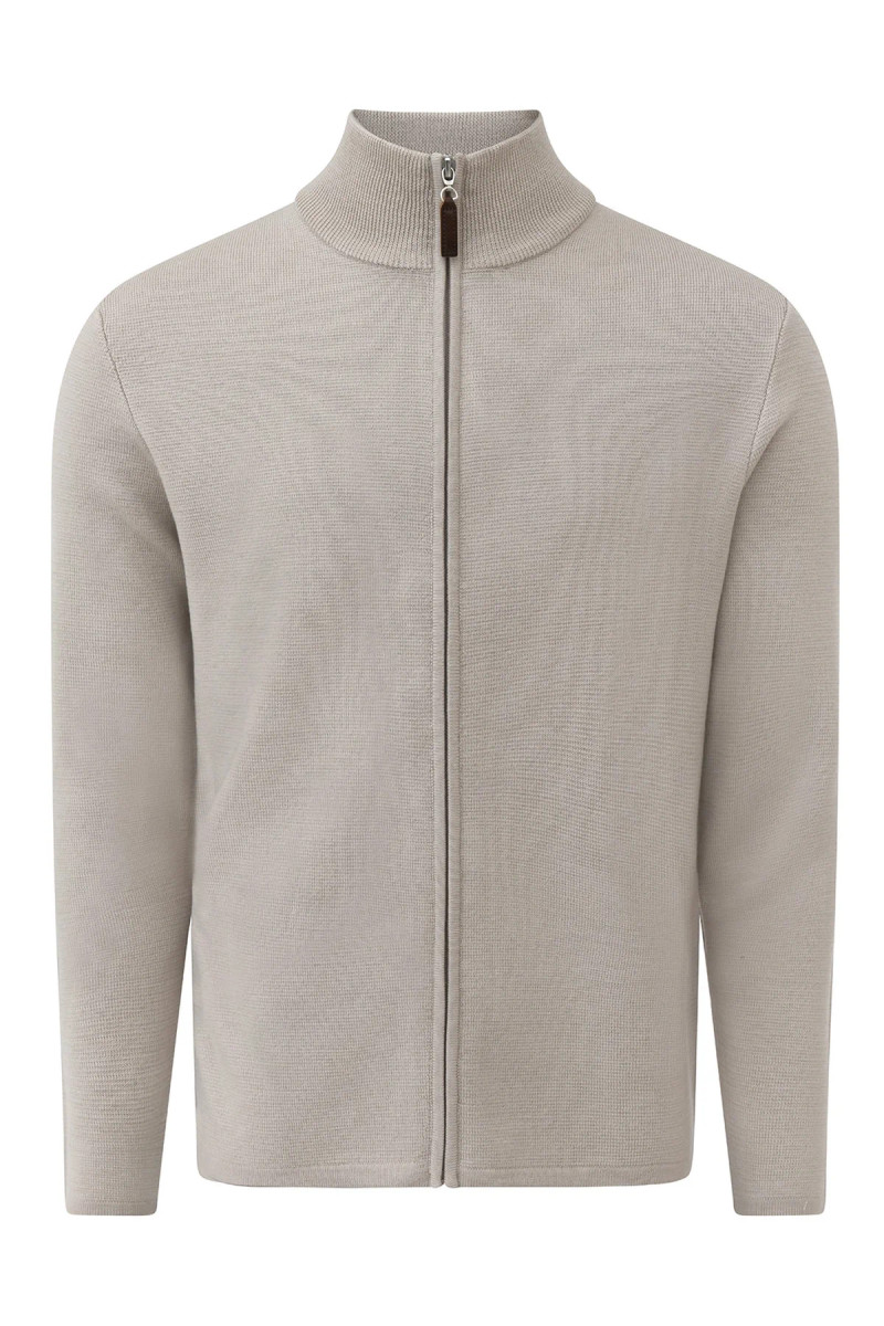 Cardigan zip man 100% Merino wool thick