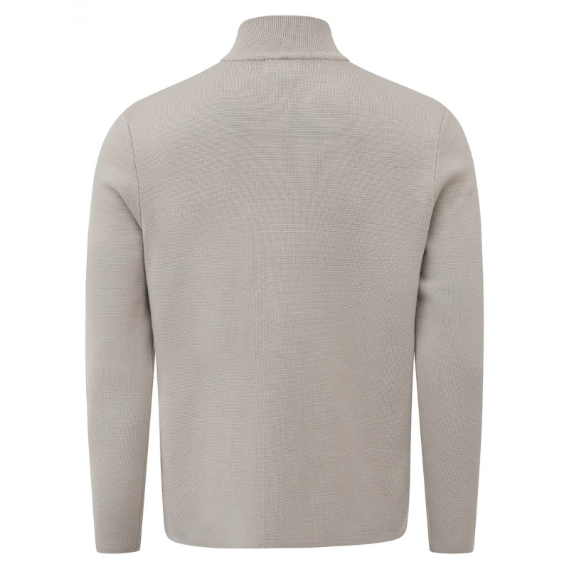 Cardigan zip man 100% Merino wool thick