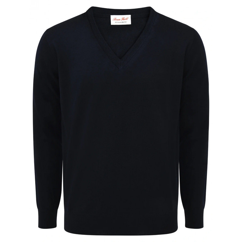 Pull homme col V 100% laine Mérinos extra fine Ilan