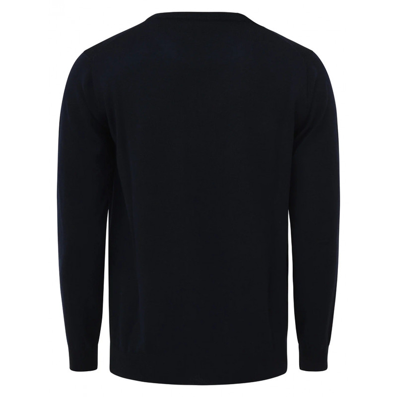 Mens sweater V-neck 100% Merino wool extra fine