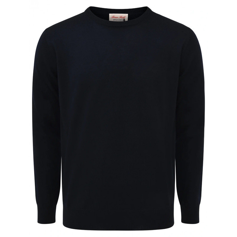 Pullover crew neck in pure merino wool