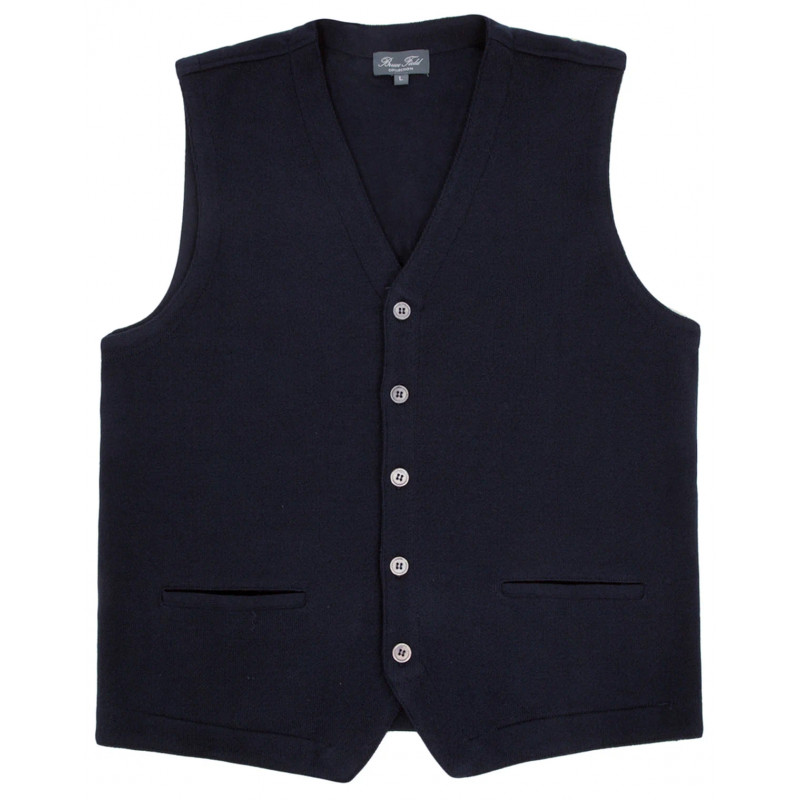 Vest man sleeveless wool merinos