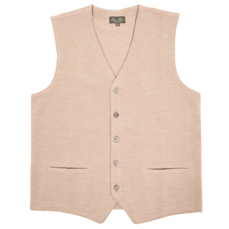Gilet pure laine mérinos sans manches Vianey