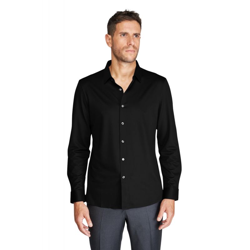 Long-sleeved knit shirt