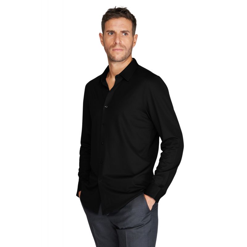 Long-sleeved knit shirt