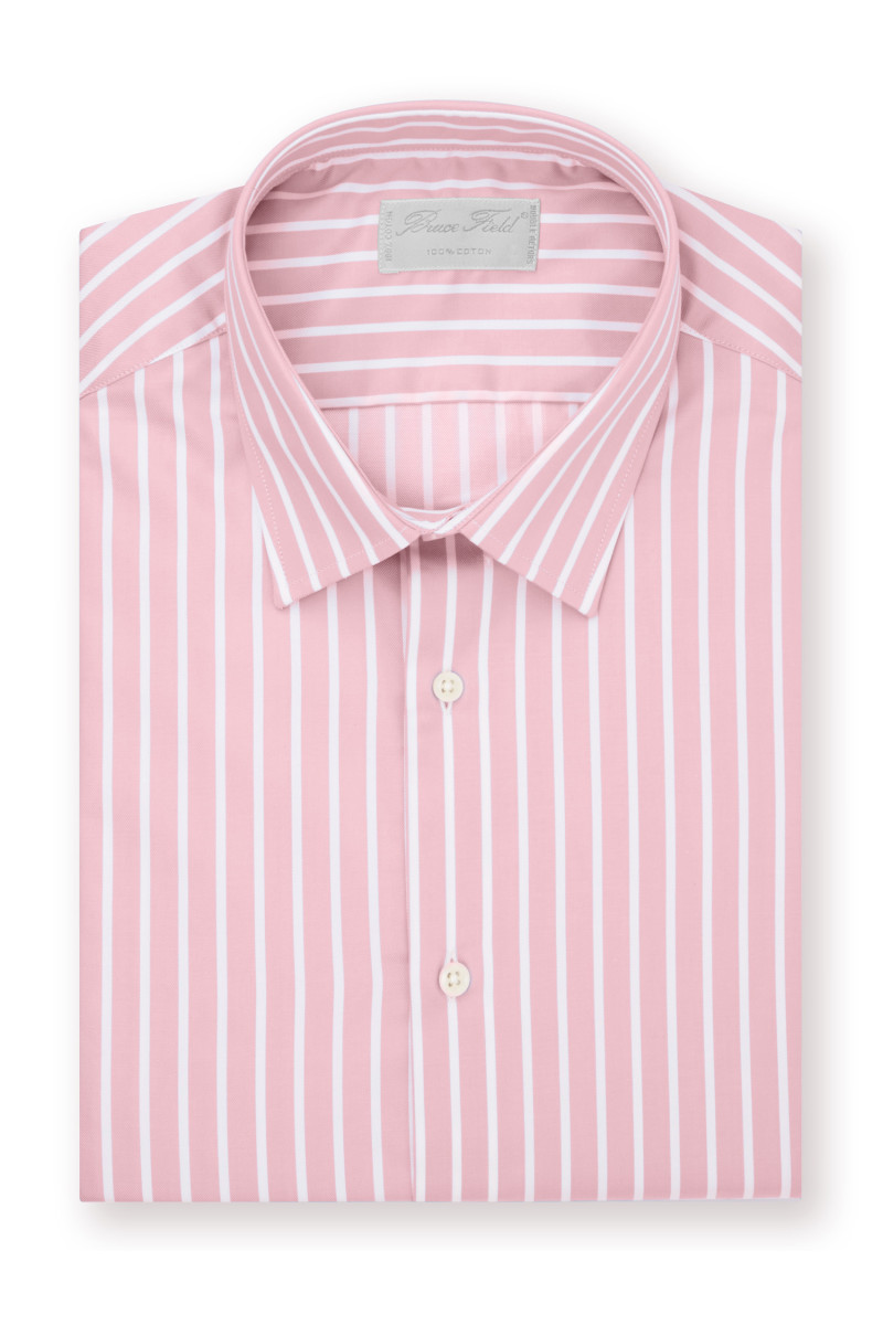 Chemise Alexian coupe classique pur coton à rayures blanches Dallas