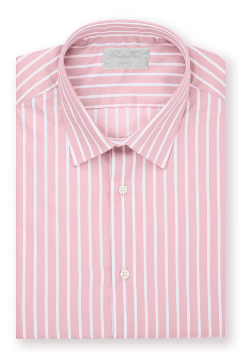 Chemise Alexian coupe classique pur coton à rayures blanches Dallas