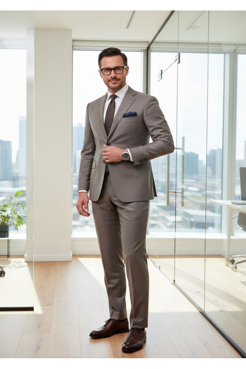 Costume Dario ajusté pure laine Super 110's Vitale Barberis Canonico