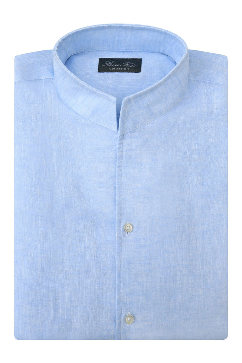Chemise Aldo coupe droite à col montant en pur lin