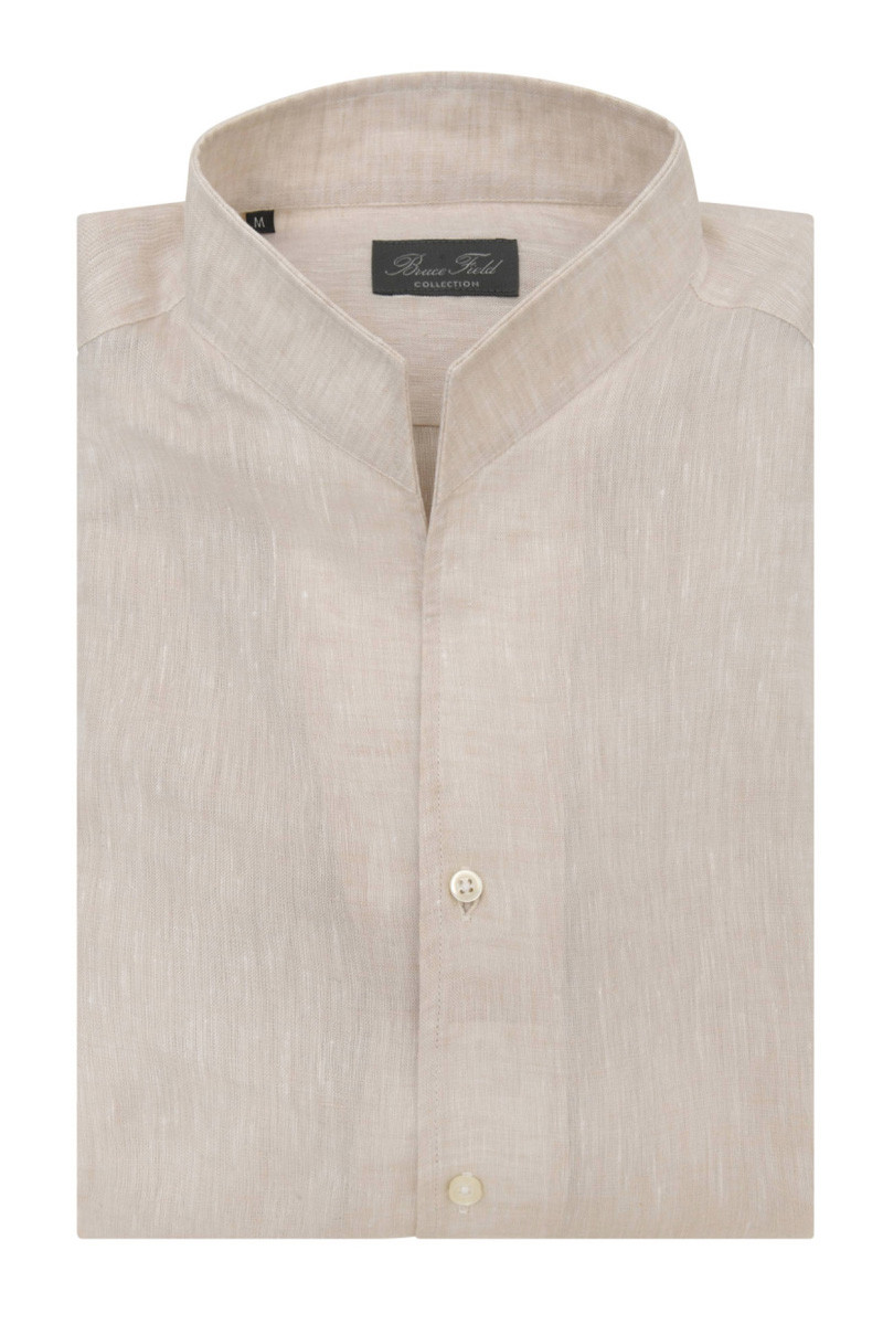 Chemise Aldo coupe droite à col montant en pur lin
