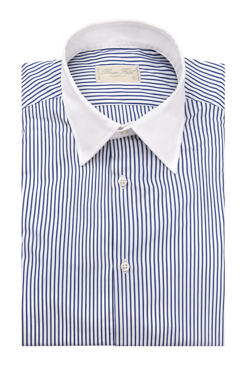 Chemise Homme Col Italien Bicolore Arnaud Minaret | Bruce Field