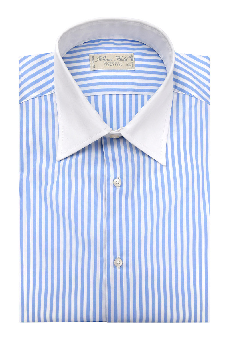 Chemise Homme Col Italien Rayée Mathilda Arnaud | Bruce Field