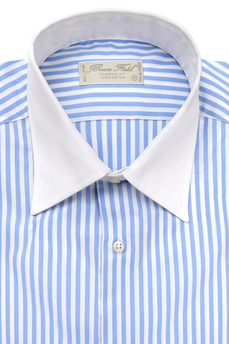 Chemise Homme Col Italien Rayée Mathilda Arnaud | Bruce Field