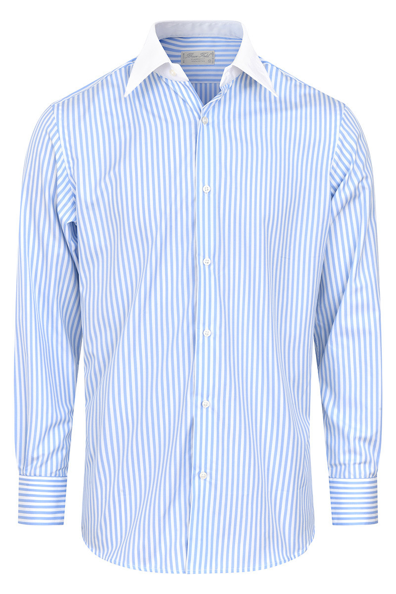 Chemise Homme Col Italien Rayée Mathilda Arnaud | Bruce Field