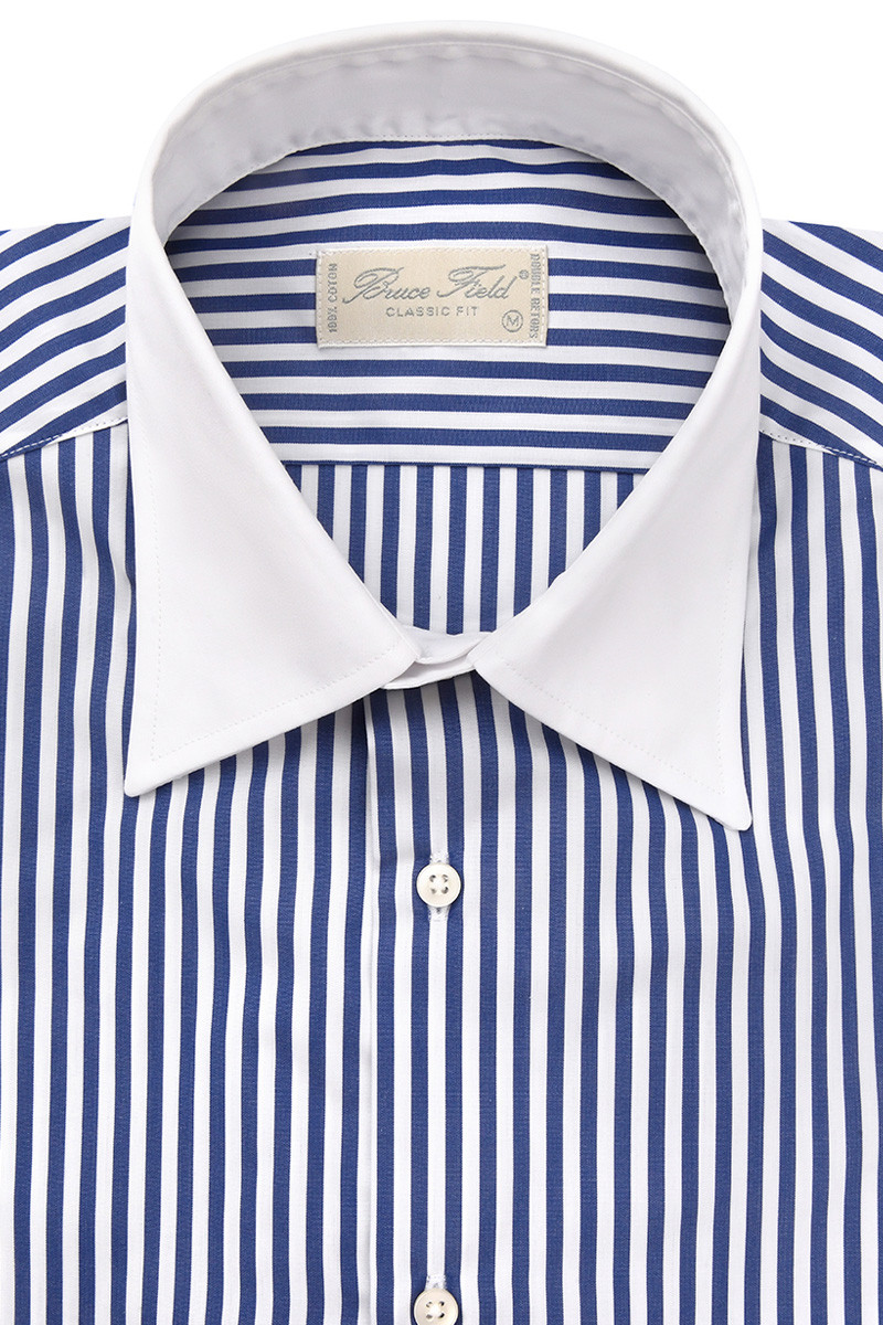 Chemise Homme Col Italien Rayée Mathilda Arnaud | Bruce Field