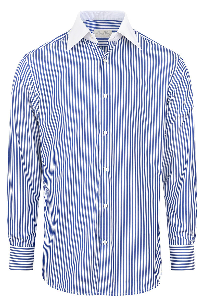 Chemise Homme Col Italien Rayée Mathilda Arnaud | Bruce Field