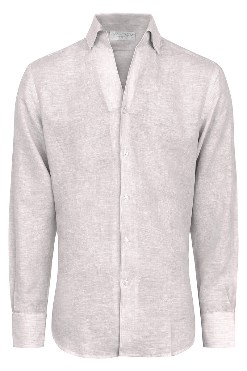 Chemise Andro en lin col une pièce – 100 % lin homme | Bruce Field