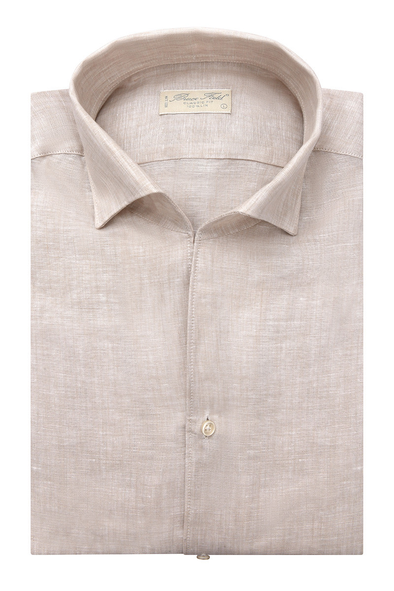 Chemise Andro en lin col une pièce – 100 % lin homme | Bruce Field