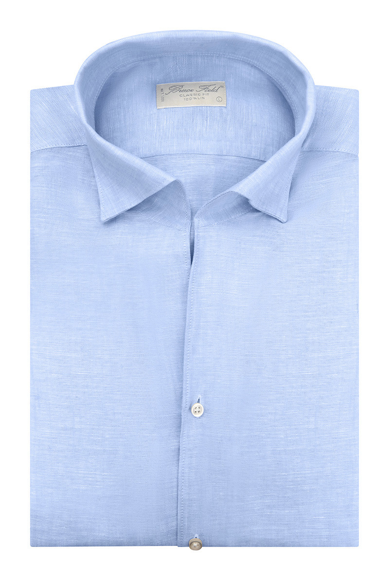 Chemise Andro en lin col une pièce – 100 % lin homme | Bruce Field