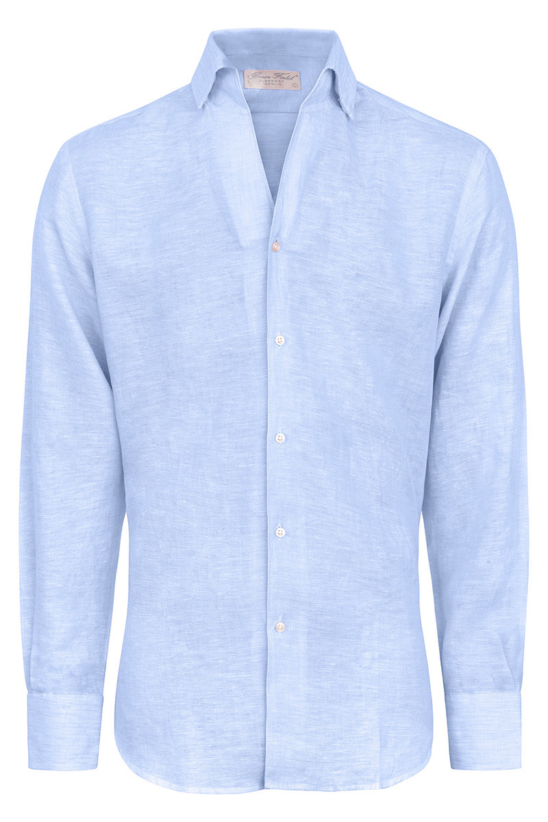 Chemise Andro en lin col une pièce – 100 % lin homme | Bruce Field