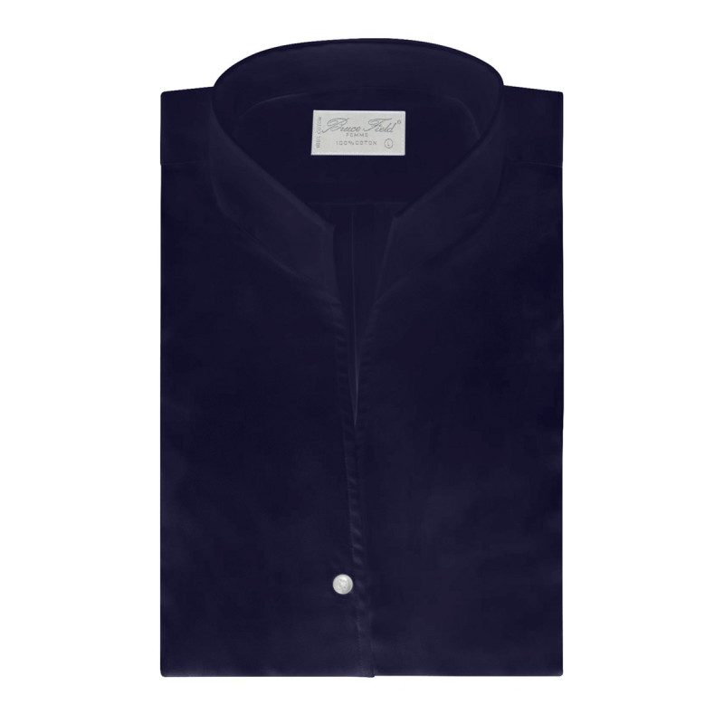 Chemisier Cynthia col montant en pure coton