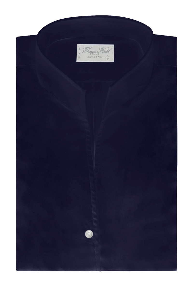 Chemisier Cynthia col montant en pure coton
