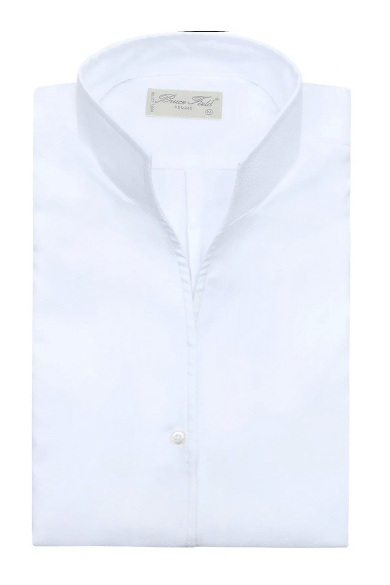 Chemisier Cynthia col montant en pure coton Medici