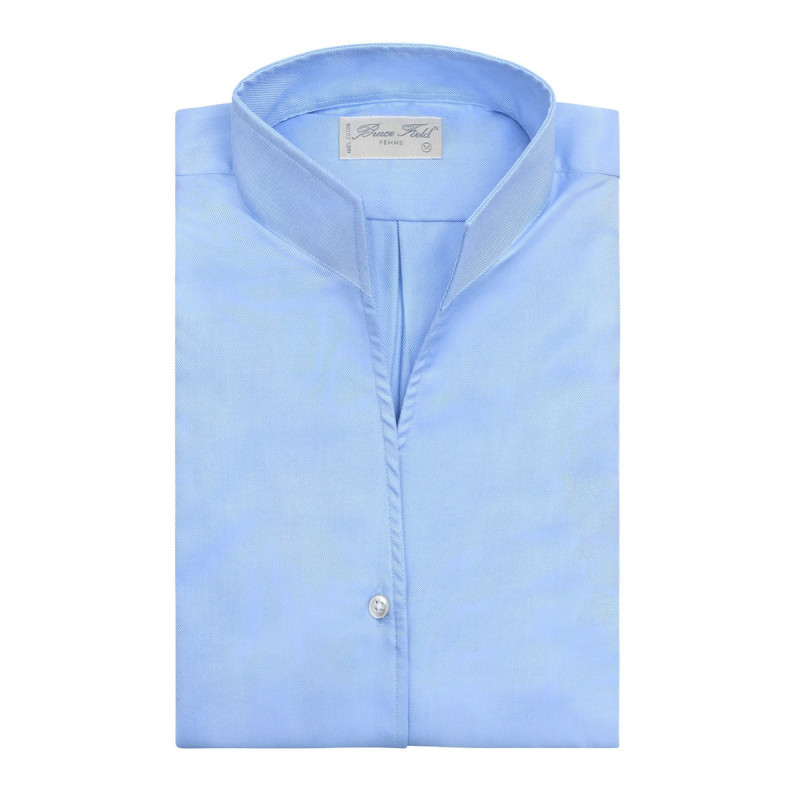 Chemisier Cynthia col montant en pure coton Medici