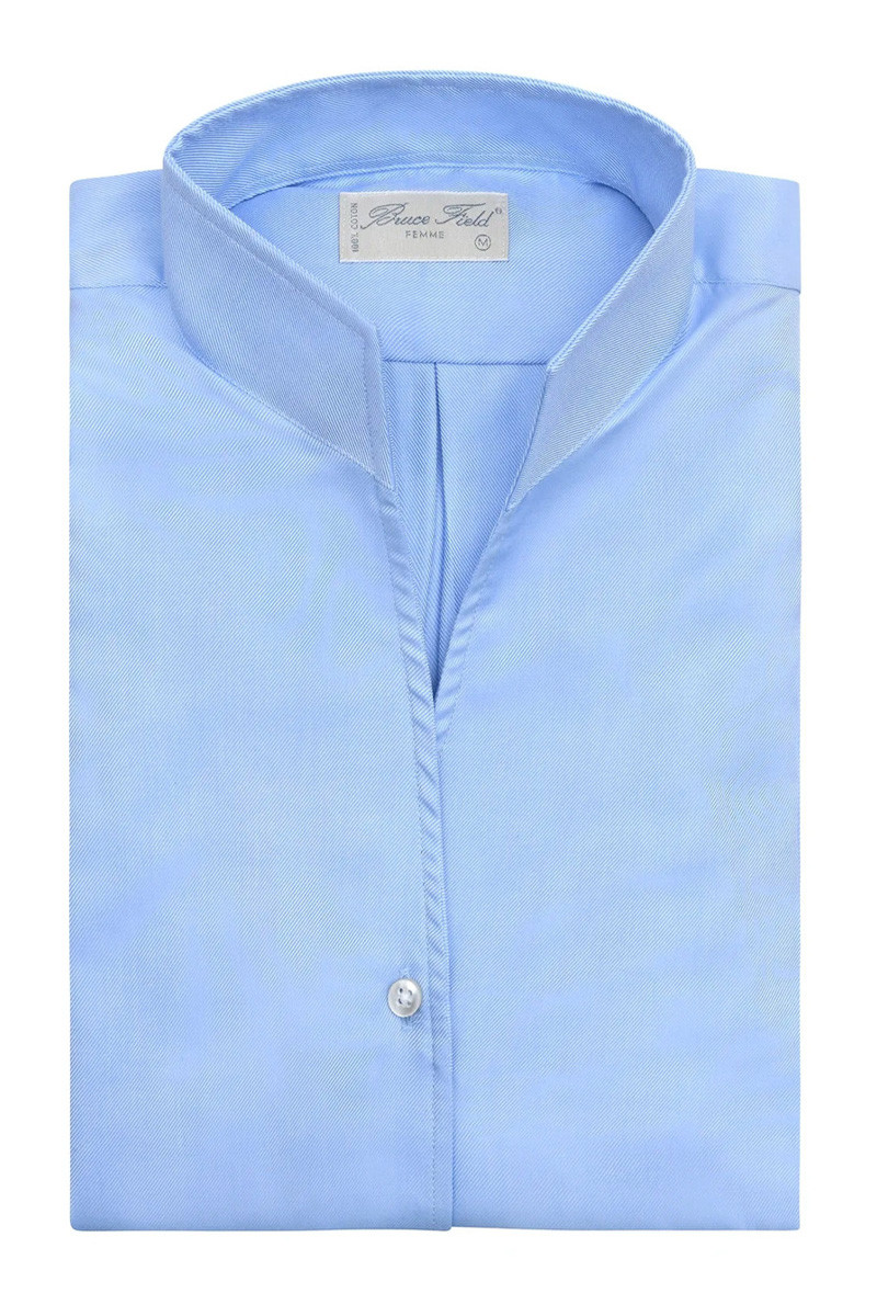 Chemisier Cynthia col montant en pure coton Medici
