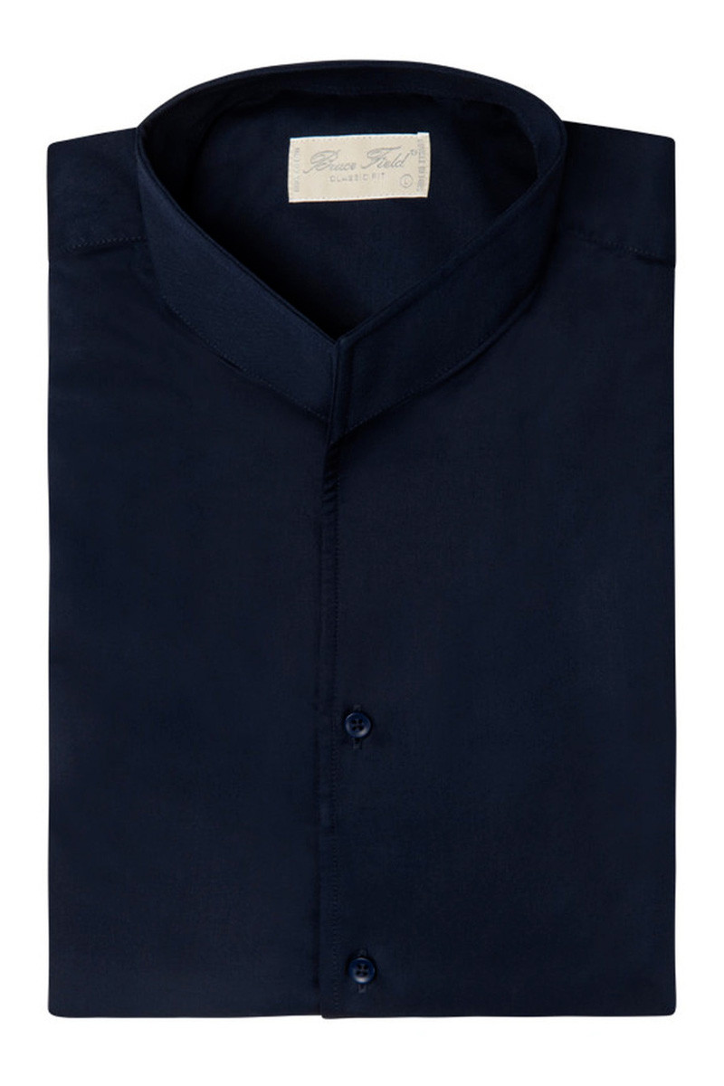 Chemise Aldo coupe droite à col montant en pur coton Palma