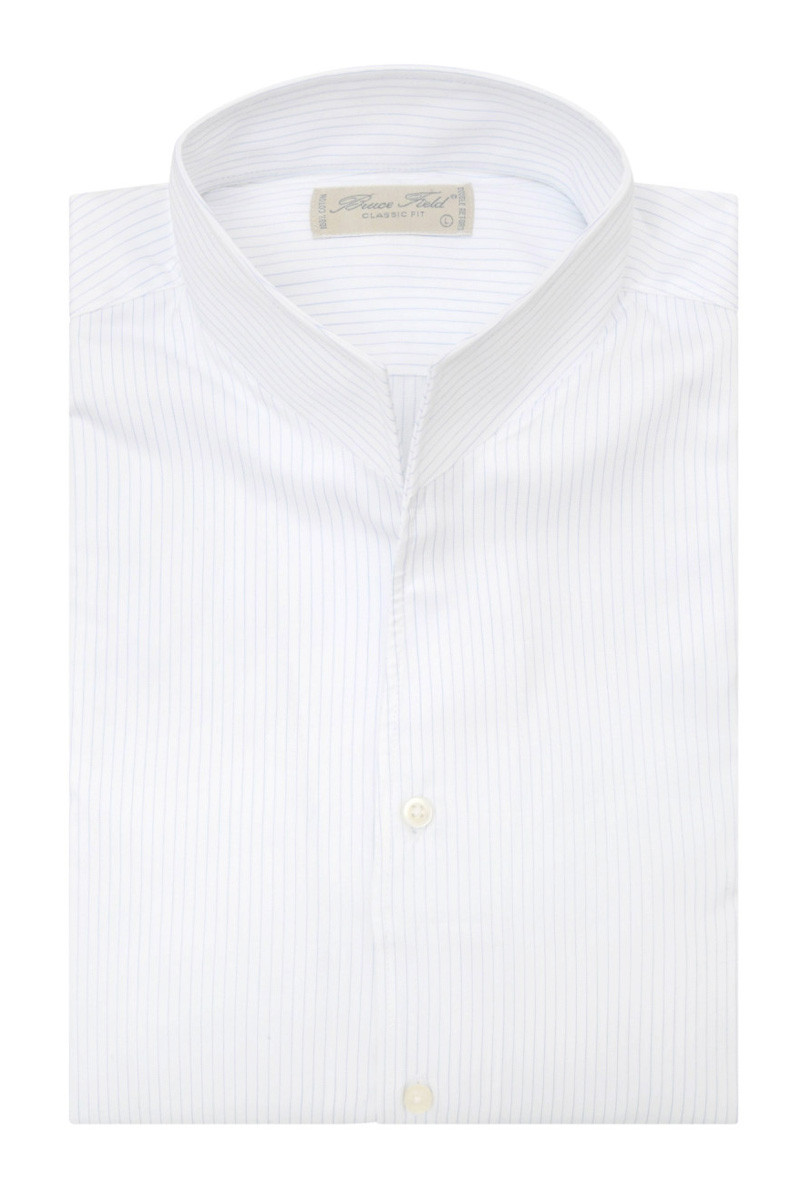 Chemise Aldo coupe droite à col montant en pur coton