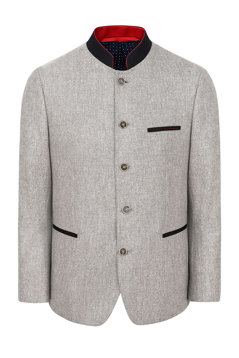 Veste flanelle col mao