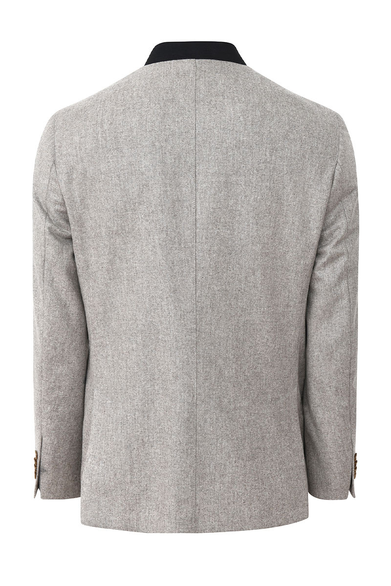 Veste flanelle col mao